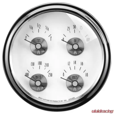 AutoMeter GAUGE; QUAD; 5in.; 0OE TO 90OF; ELEC; PRESTIGE PEARL - 2020