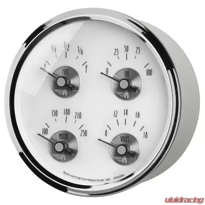 AutoMeter GAUGE; QUAD; 5in.; 0OE TO 90OF; ELEC; PRESTIGE PEARL - 2020