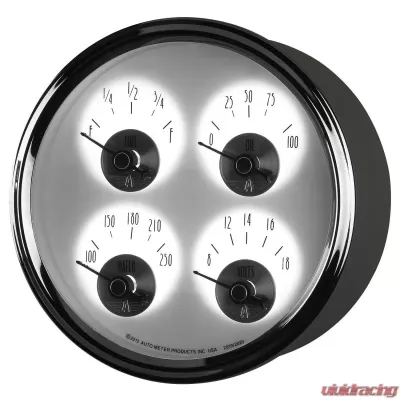 AutoMeter GAUGE; QUAD; 5in.; 0OE TO 90OF; ELEC; PRESTIGE PEARL - 2020