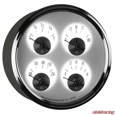 AutoMeter GAUGE; QUAD; 5in.; 0OE TO 90OF; ELEC; PRESTIGE PEARL - 2020