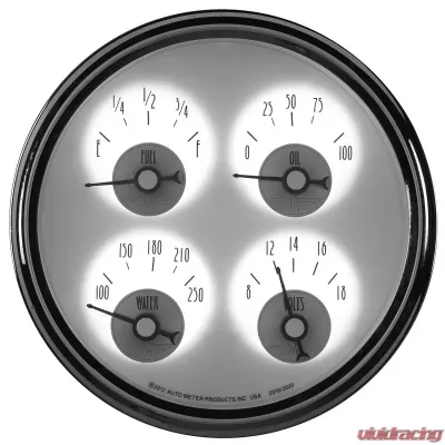 AutoMeter GAUGE; QUAD; 5in.; 0OE TO 90OF; ELEC; PRESTIGE PEARL - 2020