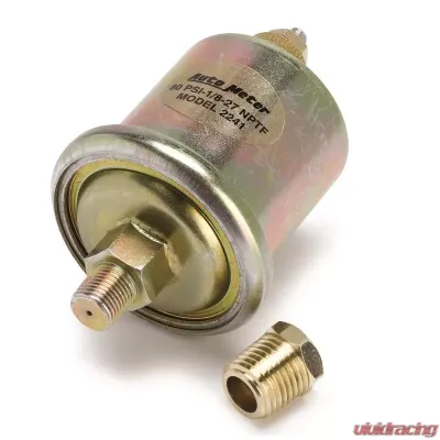 AutoMeter SENSOR; OIL PRESSURE; 0-80PSI; 1/8in. NPT MALE; FOR SHORT SWEEP ELEC. - 2241