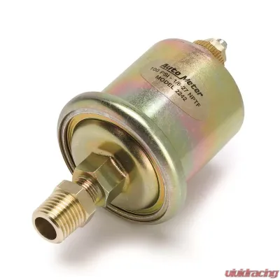 AutoMeter SENSOR; OIL PRESSURE; 0-100PSI; 1/8in. NPT MALE; FOR SHORT SWEEP ELEC. - 2242
