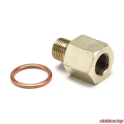 AutoMeter FITTING; ADAPTER; METRIC; M10X1 MALE TO 1/8in. NPTF FEMALE; BRASS - 2265