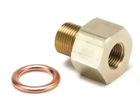 AutoMeter FITTING; ADAPTER; METRIC; M12X1 MALE TO 1/8in. NPTF FEMALE; BRASS