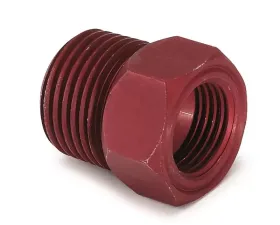 AutoMeter FITTING; ADAPTER; 1/2in. NPT MALE; ALUMINUM; RED; FOR MECH. TEMP. GAUGE