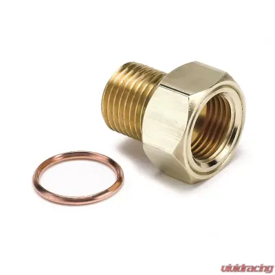 AutoMeter FITTING; ADAPTER; M16X1.5 MALE; BRASS; FOR MECH. TEMP. GAUGE - 2275