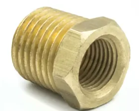 AutoMeter FITTING; ADAPTER; 1/4in. NPT MALE; 1/8in. NPT FEMALE; BRASS