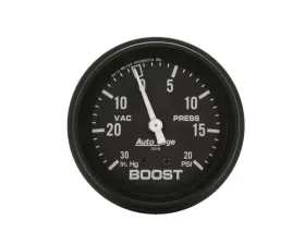 AutoMeter GAUGE; VAC/BOOST; 2 5/8in.; 30INHG-20PSI; MECHANICAL; BLACK; AUTOGAGE