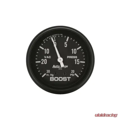 AutoMeter GAUGE; VAC/BOOST; 2 5/8in.; 30INHG-20PSI; MECHANICAL; BLACK; AUTOGAGE - 2310
