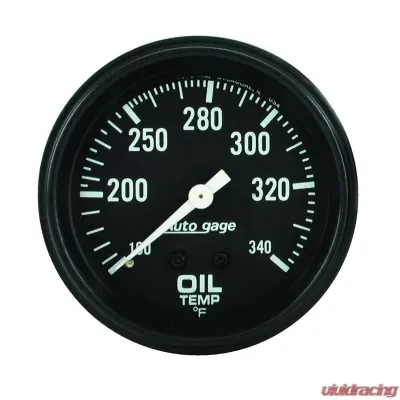 AutoMeter GAUGE; OIL TEMPERATURE; 2 5/8in. 100-340deg.F; MECHANICAL; BLACK; AUTOGAGE - 2314