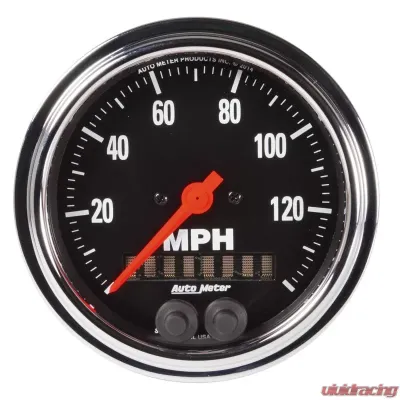 AutoMeter GAUGE; SPEEDOMETER; 3 3/8in.; 140MPH; GPS; TRADITIONAL CHROME - 2480