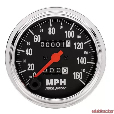 AutoMeter GAUGE; SPEEDOMETER; 3 3/8in.; 160MPH; MECHANICAL; TRADITIONAL CHROME - 2494