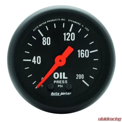AutoMeter GAUGE; OIL PRESS; 2 1/16in.; 200PSI; MECHANICAL; Z-SERIES - 2605