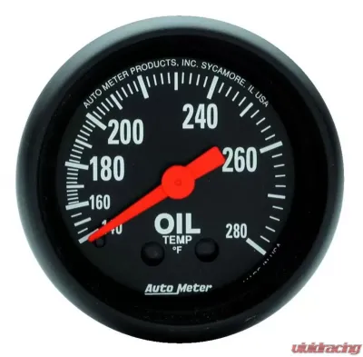 AutoMeter GAUGE; OIL TEMP; 2 1/16in.; 140-280deg.F; MECHANICAL; Z-SERIES - 2609