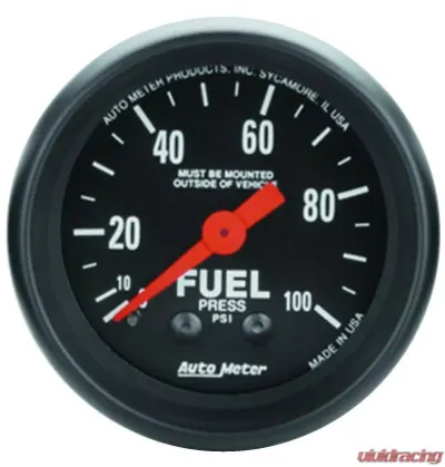 AutoMeter GAUGE; FUEL PRESS; 2 1/16in.; 100PSI; MECHANICAL; Z-SERIES - 2612