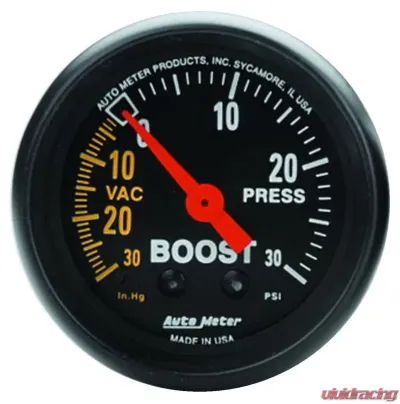 AutoMeter GAUGE; VAC/BOOST; 2 1/16in.; 30INHG-30PSI; MECHANICAL; Z-SERIES - 2614
