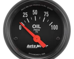 AutoMeter GAUGE; OIL PRESSURE; 2 1/16in.; 100PSI; ELECTRIC; Z-SERIES