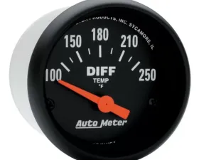 AutoMeter GAUGE; DIFFERENTIAL TEMP; 2 1/16in.; 100-250deg.F; ELECTRIC; Z-SERIES
