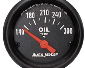 AutoMeter GAUGE; OIL TEMP; 2 1/16in.; 140-300deg.F; ELECTRIC; Z-SERIES