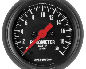 AutoMeter GAUGE; PYROMETER (EGT); 2 1/16in.; 2000deg.F; DIGITAL STEPPER MOTOR; Z-SERIES