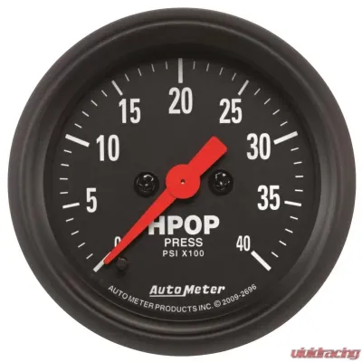 AutoMeter GAUGE; HIGH PRESS OIL PUMP; 2 1/16in.; 4KPSI; DIGITAL STEPPER MOTOR; Z-SERIES - 2696