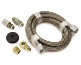 AutoMeter LINE; BRAIDED STAINLESS STEEL; #4 DIA.; 6FT. LENGTH;-4AN AND 1/8in. NPTF FITTING