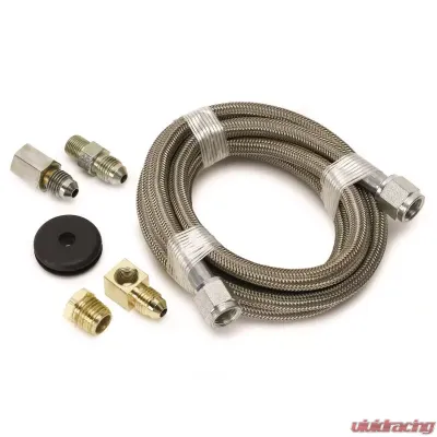 AutoMeter LINE; BRAIDED STAINLESS STEEL; #4 DIA.; 6FT. LENGTH;-4AN AND 1/8in. NPTF FITTING - 3228