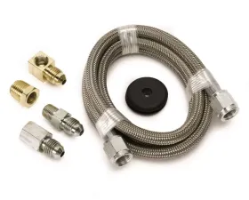 AutoMeter LINE; BRAIDED STAINLESS STEEL; #4 DIA.; 4FT. LENGTH;-4AN AND 1/8in. NPTF FITTING