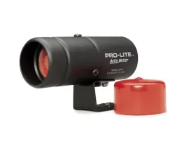 AutoMeter WARNING LIGHT; BLACK PRO-LITE; INCL. RED LENS/NIGHT COVER
