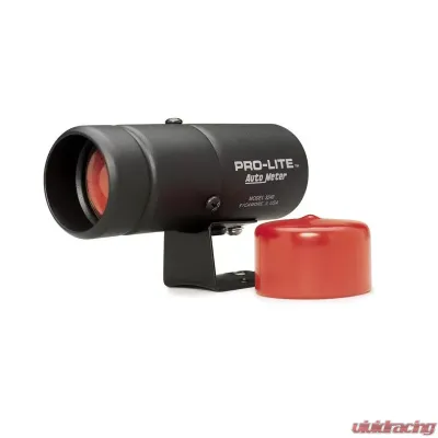 AutoMeter WARNING LIGHT; BLACK PRO-LITE; INCL. RED LENS/NIGHT COVER - 3240