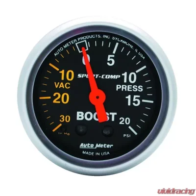 AutoMeter GAUGE; VAC/BOOST; 2 1/16in.; 30INHG-20PSI; MECHANICAL; SPORT-COMP - 3301