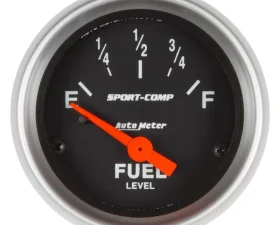 AutoMeter GAUGE; FUEL LEVEL; 2 1/16in.; 73OE TO 10OF(AFTERMARKET LINEAR); ELEC; SPORT-COMP