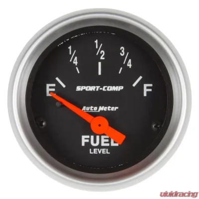 AutoMeter GAUGE; FUEL LEVEL; 2 1/16in.; 73OE TO 10OF(AFTERMARKET LINEAR); ELEC; SPORT-COMP - 3319