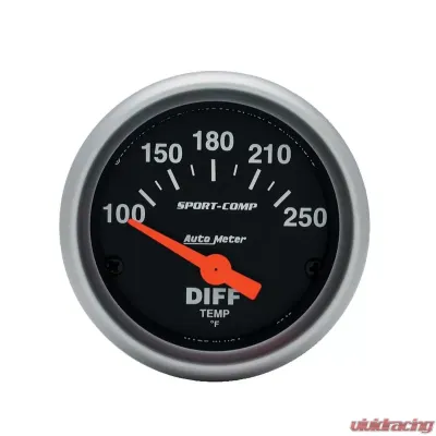 AutoMeter GAUGE; DIFFERENTIAL TEMP; 2 1/16in.; 100-250deg.F; ELECTRIC; SPORT-COMP - 3349