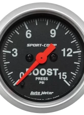 AutoMeter GAUGE; BOOST; 2 1/16in.; 15PSI; DIGITAL STEPPER MOTOR; SPORT-COMP                                     - 3350 - Image 3