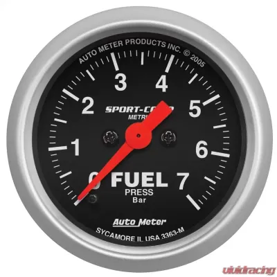 AutoMeter GAUGE; FUEL PRESSURE; 2 1/16in.; 7BAR; DIGITAL STEPPER MOTOR; SPORT-COMP - 3363-M