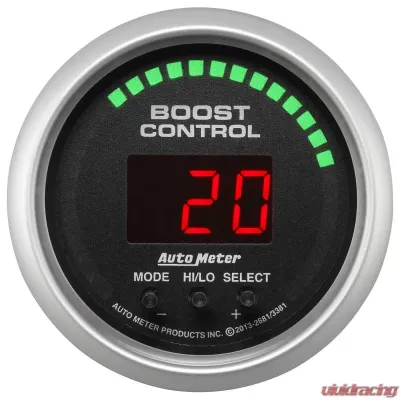 AutoMeter GAUGE; BOOST CONTROLLER; 2 1/16in.; 30INHG-30PSI; INCL. SOLENOID; DIGITAL; SC - 3381