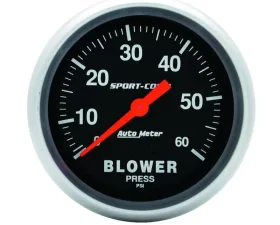 AutoMeter GAUGE; BLOWER PRESS; 2 5/8in.; 60PSI; MECHANICAL; SPORT-COMP