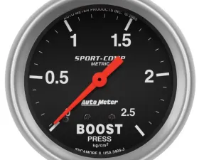 AutoMeter GAUGE; BOOST; 2 5/8in.; 2.5KG/CM2; MECHANICAL; SPORT-COMP
