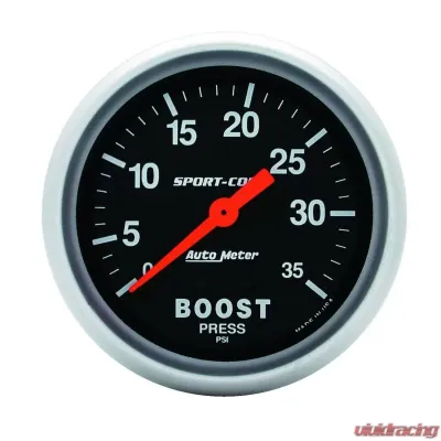 AutoMeter GAUGE; BOOST; 2 5/8in.; 35PSI; MECHANICAL; SPORT-COMP - 3404