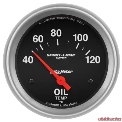AutoMeter GAUGE; OIL TEMP; 2 5/8in.; 40-120deg.F; ELECTRIC; SPORT-COMP - 3542-M