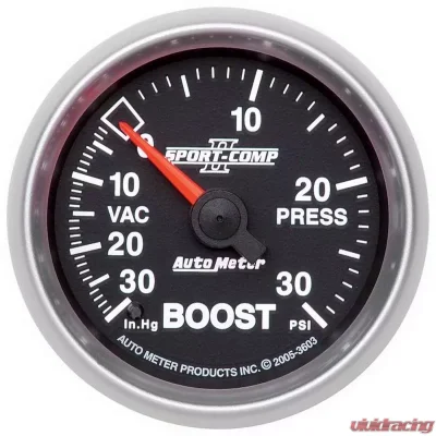 AutoMeter GAUGE; VAC/BOOST; 2 1/16in.; 30INHG-30PSI; MECHANICAL; SPORT-COMP II - 3603