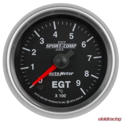 AutoMeter GAUGE; PYROMETER (EGT); 2 1/16in.; 900deg.C; DIGITAL STEPPER MOTOR; SPORT-COMP I - 3644-M