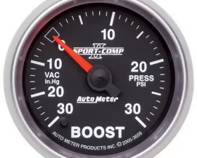 AutoMeter GAUGE; VAC/BOOST; 2 1/16IN.; 30INHG-30PSI; DIGITAL STEPPER MOTOR; SPORT-COMP II