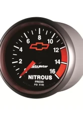 AutoMeter GAUGE; NITROUS PRESSURE; 2 1/16in.; 1600PSI; DIGITAL STEPPER MOTOR; CHEVY RED BO                                     - 3674-00406 - Image 2