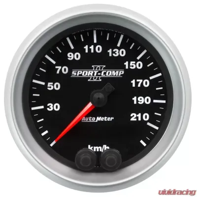 AutoMeter GAUGE; SPEEDOMETER; 3 3/8in.; 225KM/H; GPS; SPORT-COMP II - 3680-M