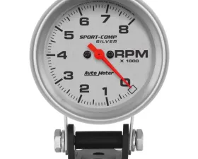 AutoMeter GAUGE; TACHOMETER; 2 5/8in.; 8K RPM; PEDESTAL; ULTRA-LITE