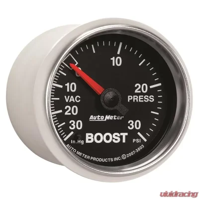 AutoMeter GAUGE; VAC/BOOST; 2 1/16in.; 30INHG-30PSI; MECHANICAL; GS - 3803