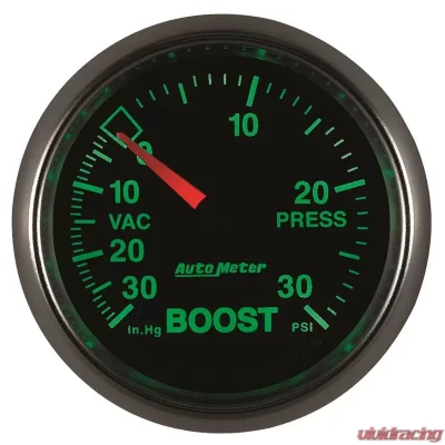 AutoMeter GAUGE; VAC/BOOST; 2 1/16in.; 30INHG-30PSI; MECHANICAL; GS - 3803